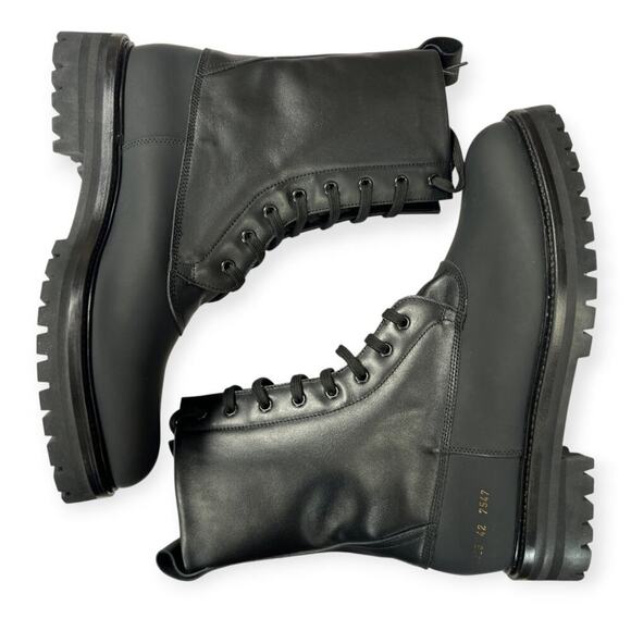 NEW Common Projects Black Soft Leather Technical Boot 2325 42 7547 MADE IN ITALY - Picture 8 of 16